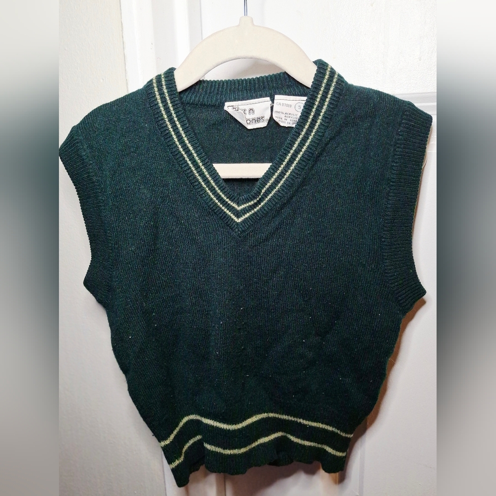 Vintage 80s Sweater Vest Made in Korea (5T)